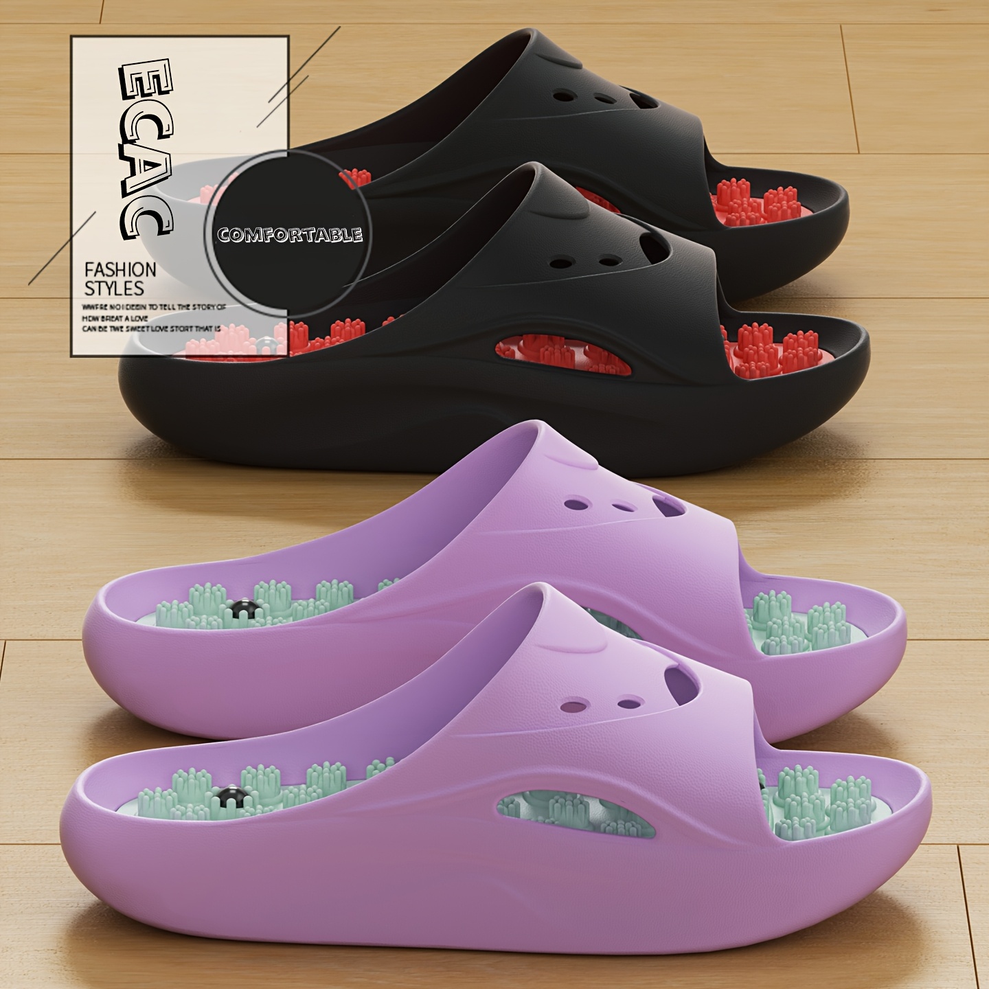 Mule Slip On - Женские и мужские массажные тапочки из