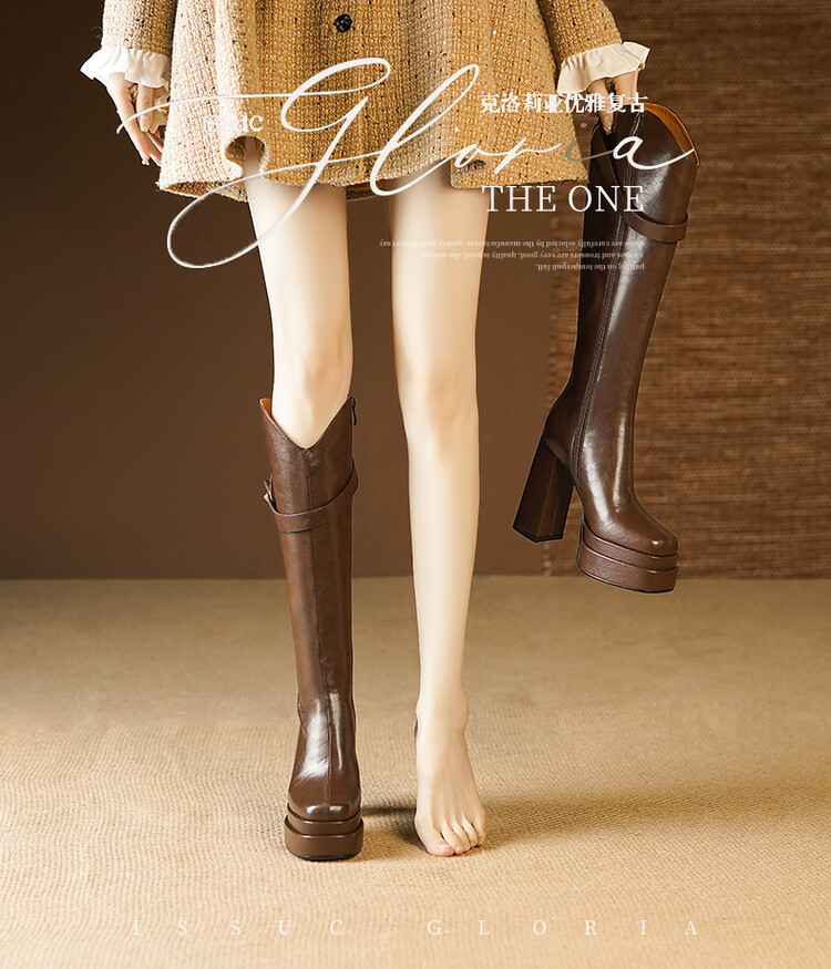 Knee High Boots Women - Осенние и зимние женские ботинки до