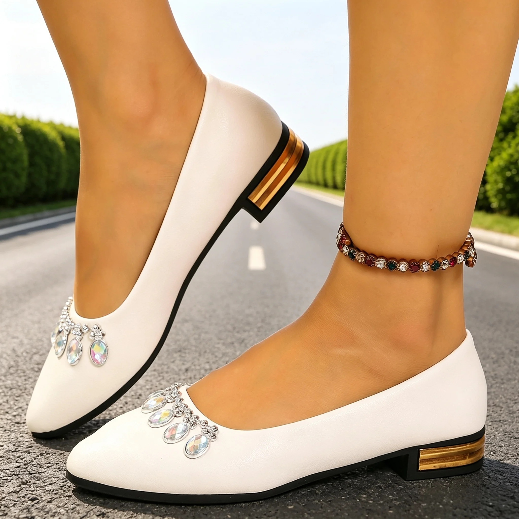Women'S Shoes Quality - Женские балетки с заостренным носком, большие