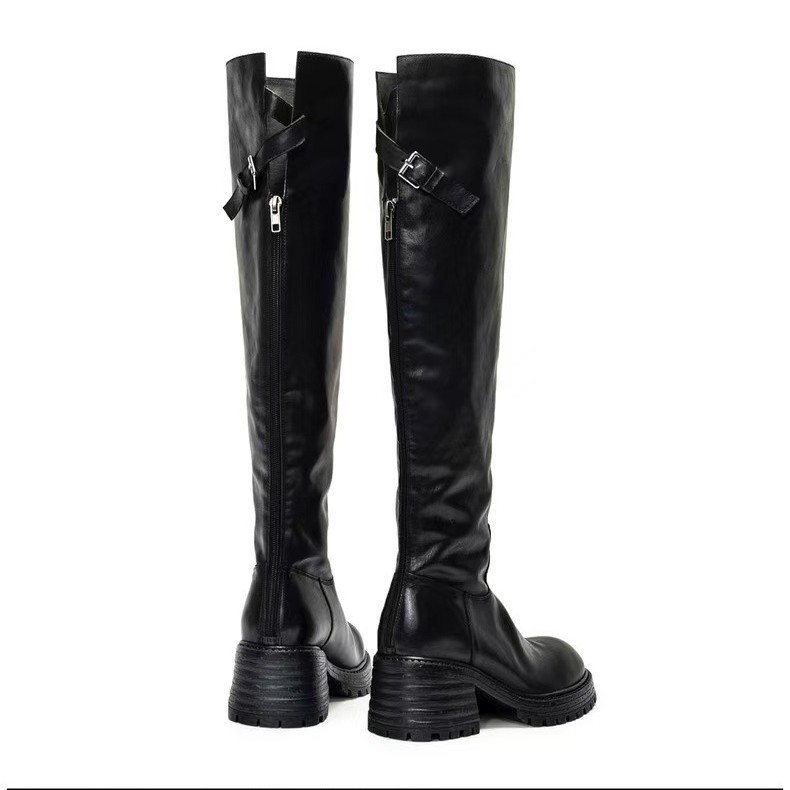 Sock Boot Women - Женские сапоги на толстом каблуке, новинка
