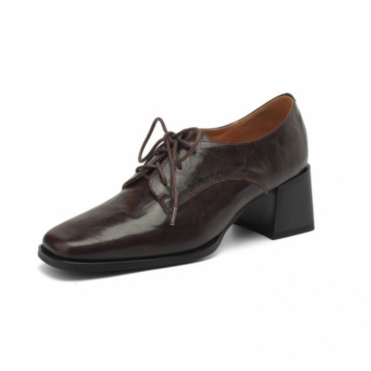 Женские туфли-оксфорды с квадр – обзор и цена Oxford Lace Up Women