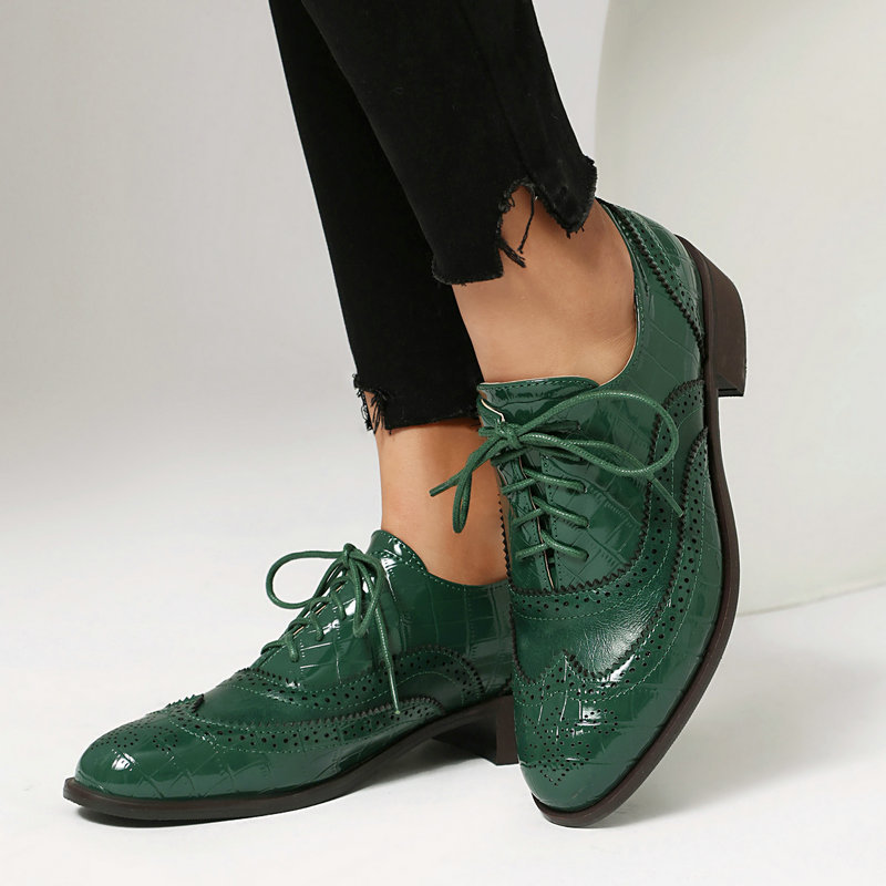 Женские туфли-оксфорды с принт – обзор и цена Oxford Lace Up Women