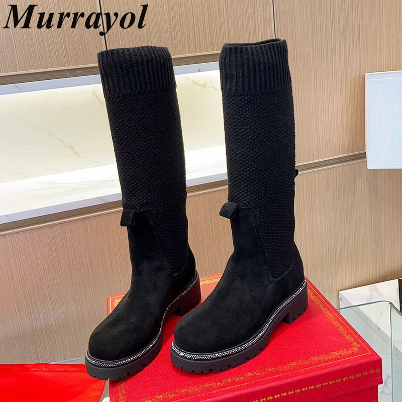 Сапоги до колена, осенне-зимни – обзор и цена Sock Boot Women