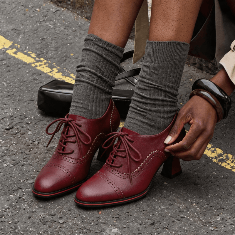 Женские туфли-оксфорды из иску – обзор и цена Oxford Lace Up Women